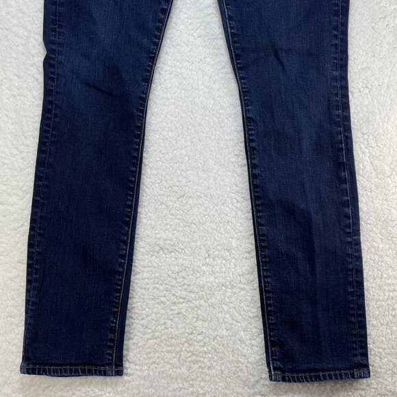 J Crew Jeans Mens Sz 32 Blue Flex Stretch Mid Rise Skinny Leg Dark Wash 31x29 - Picture 3 of 14